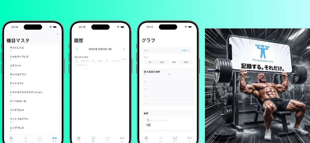 Fitness Memory の画面 2